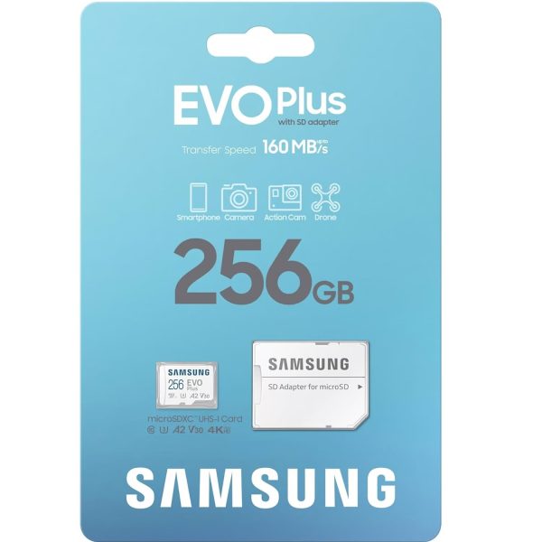 memoria micro sd Samsung evo Plus 256GB 160MBS memoria micro sd Samsung evo Plus 256GB